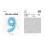 Picture of FOIL BALLOON NUMBER 9 PASTEL BLUE 34 INCH